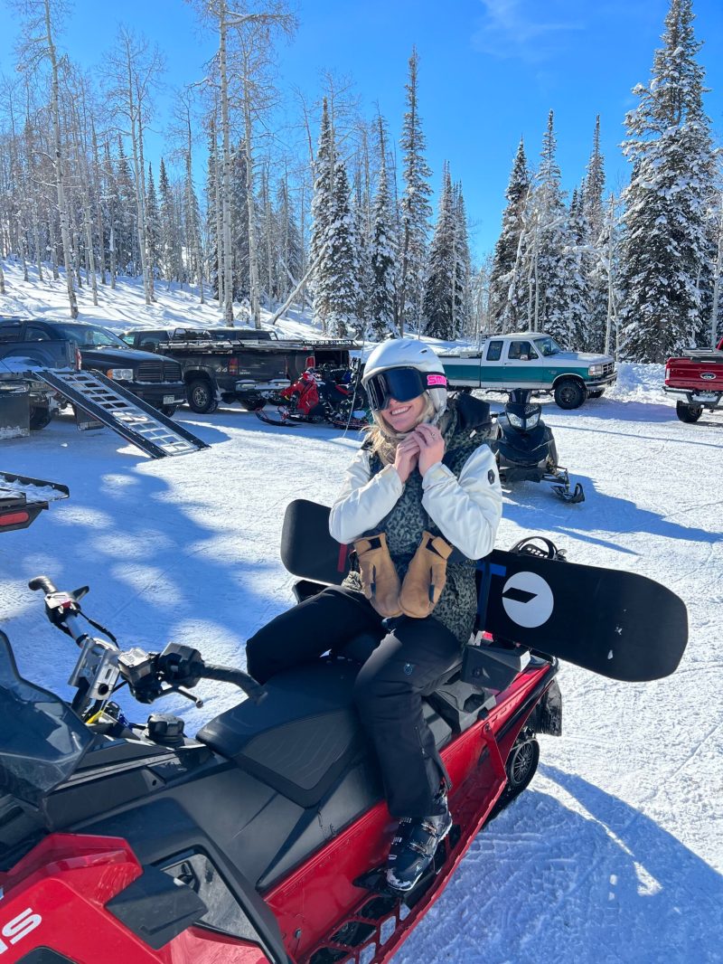 Polaris Voyager sled-ski setup for backcountry skiing