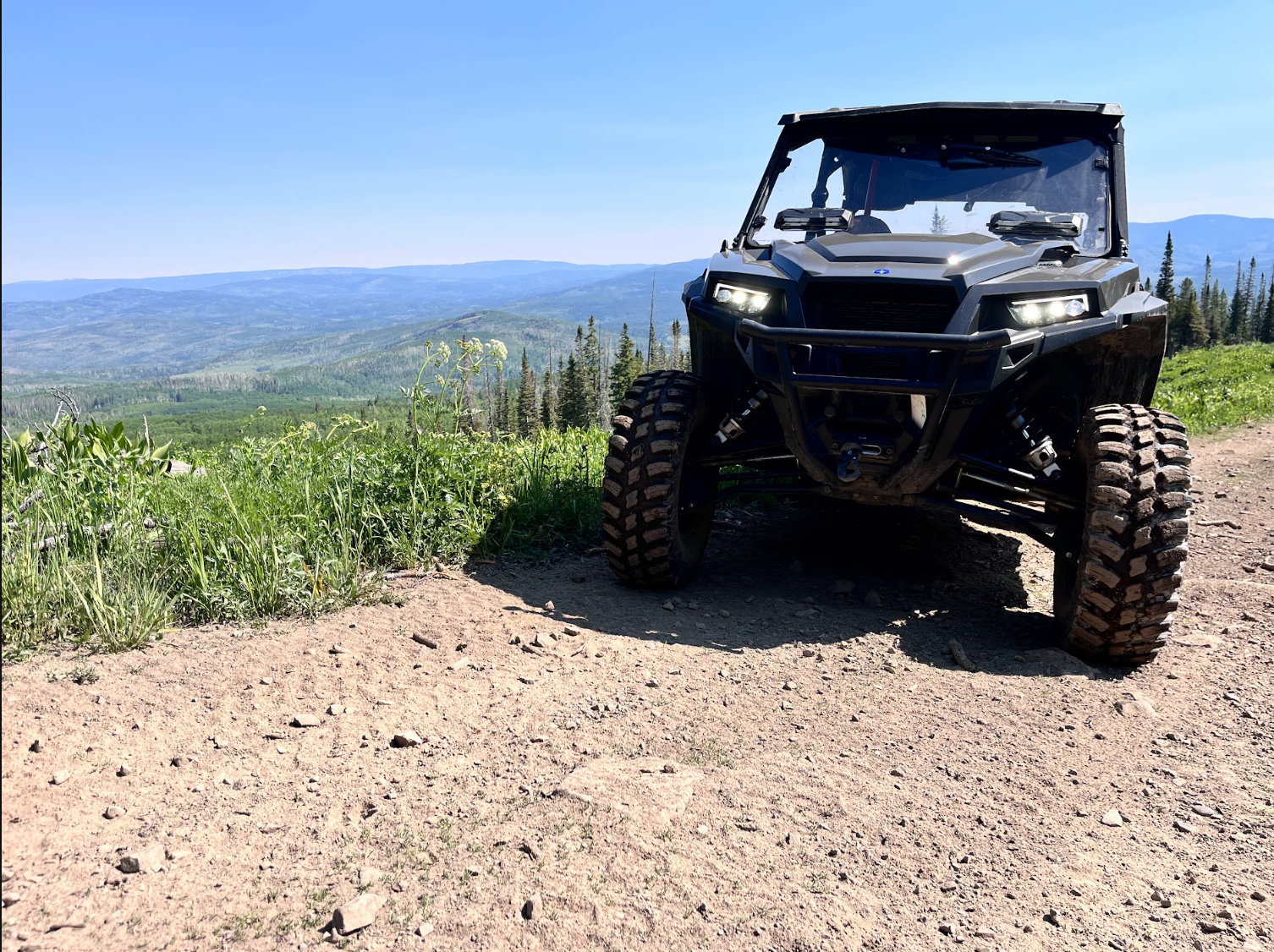 North Routt RZR rental on a scenic Colorado mountain trail