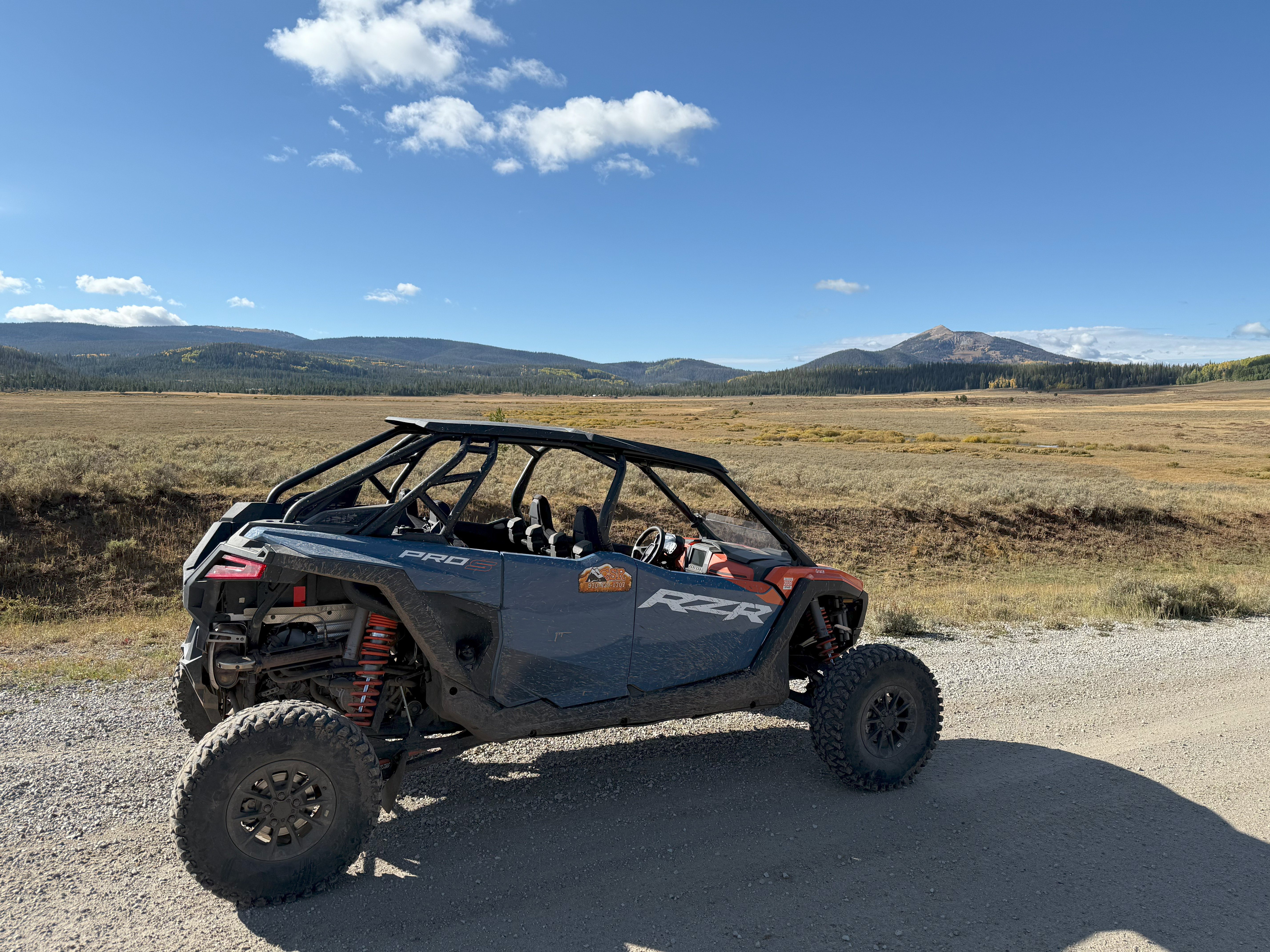 Mountain trail and fall scenery near Buffalo Pass in Steamboat Springs